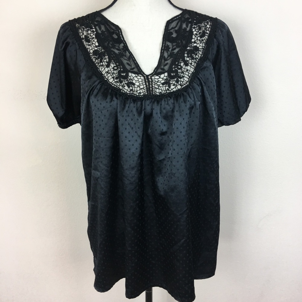 Lane Bryant Black Blouse Top
